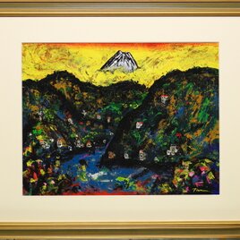Flowers」(NO.2608) 6号F ケント紙にアクリル絵の具 送料無料 画像を