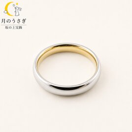 月のうさぎ リング 「1本」 幅3.4mm サージカルステンレス316L | iichi