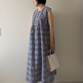 Liberty のカシュクールワンピース グリーン | iichi 日々の暮らしを