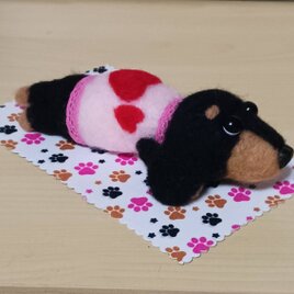 羊毛フェルト くろねこちゃん抱えたハチ猫ちゃん | iichi 日々の暮らし