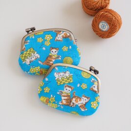 □リバティ×ミナペルホネンのミニがま口キーホルダー（ボールチェーン