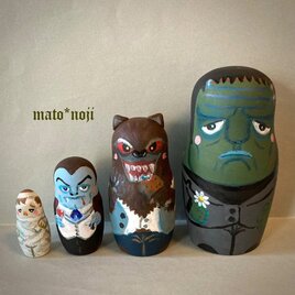 シロクマさんのマトリョーシカ 3人組 | iichi 日々の暮らしを心地よく