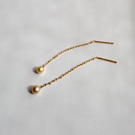 スクエア シルバー グレー バロックパールピアス | iichi 日々の暮らし