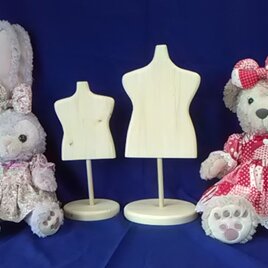 ぬいぐるみ うさぎ用白木のトルソー | iichi 日々の暮らしを心地よく