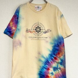 タイダイ 長袖Tシャツ XXLサイズ ブラック×レッド ボーダー HIPPIES