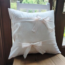 ナチュラルコットン♪薔薇の2段レースワイドカフェカーテン198cm×60cm