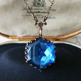ヴィンテージ ミントGreen&濃いピンクのチューリップ ネックレス&Bag