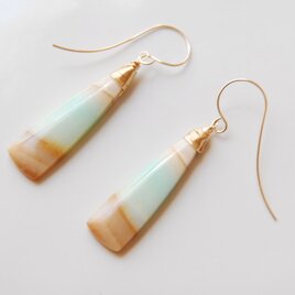 オパライズドウッドのピアス no.12 14kgf | iichi 日々の暮らしを