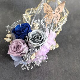 プリザーブドフラワー バラ ９輪 ５箱セット 白 ホワイト ローズ 薔薇 プリザーブドフラワー白い大輪の薔薇5本のふんわり花束ラッピング