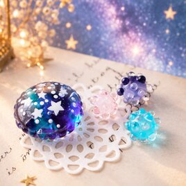 雪の結晶のとんぼ玉 ガラスペンダント | iichi 日々の暮らしを心地よく