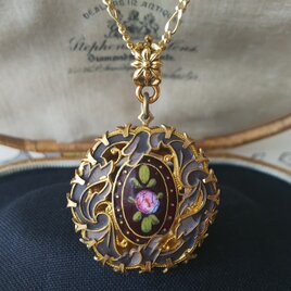超希少　アンティークサフィレット　ロザリオ　ネックレス アンティーク サフィレット フロスト（7㎜）Crown／fleur-de-lis