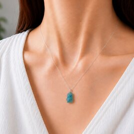 一点物】美しき水の美結晶｜シルバー925で仕立てた高品質ラリマーの1粒