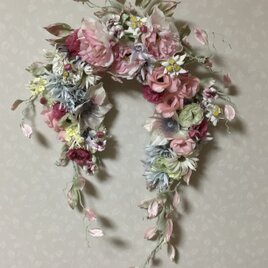 布花淡いピンクのアンティークローズの壁掛け | iichi 日々の暮らしを