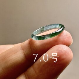 L19-14 アニバーサリーリング 氷種 青緑 7.0号 グアテマラ産 A貨 本