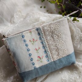 メガネケース*手刺繍*ポピー*リネン | iichi 日々の暮らしを心地よく