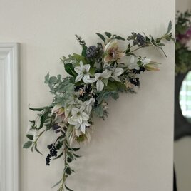 紫陽花ドライフラワーのバスケットリース【お値下げ】 | iichi 日々の