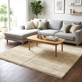 ペルシャ絨毯 ナイン産 マット パープル 80×50cm 高級手織りラグ