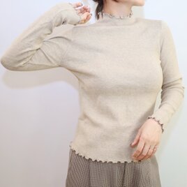 新作】パフスリーブボリューミー袖Tシャツカットソー（ホワイト）23004