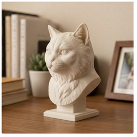 うさぎ（ポーリッシュ）の壁掛けレリーフ 3Dプリント 白PLA インテリア