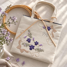 刺繍キッ春色フレンチノットステッチの刺繍フレーム | iichi 日々の