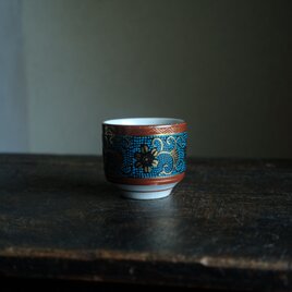 微塵子柄で可愛い◇古伊万里 微塵子柄染付中皿 大皿 骨董・antiques