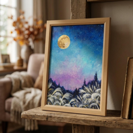 油絵 油彩 油彩画 絵 絵画 【青の洞窟のネモフィラ】 | iichi 日々の