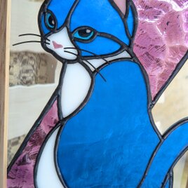 猫のサンキャッチャー「青」 | iichi 日々の暮らしを心地よくする