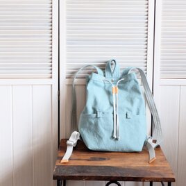 倉敷帆布のハンドメイドリュック 毎日のリュック/S◇生成り◇倉敷帆布 | iichi 日々の暮らしを心地よく