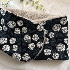 ハンドメイド♡メガネケース♡綿麻蝶々刺繍生地ブルー♡♡スリムタイプ