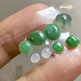 L19-31 氷種 苔緑 14.5号 グアテマラ産 A貨 本翡翠 くりぬき リング