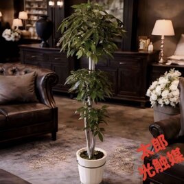 光触媒 人工観葉植物 ウォールグリーン フェイクグリーン ゴムの木1.6