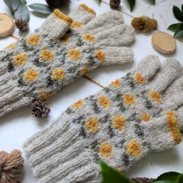 藍と煉瓦の森模様編み込みスヌード | iichi 日々の暮らしを心地よく