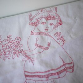 アンティークサロンエプロン ブラックワーク刺繍 ドイツ～中欧 | iichi