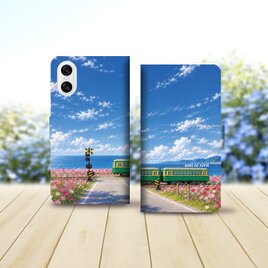 Android シンプル手帳型スマホケース（カメラ穴あり/はめ込みタイプ