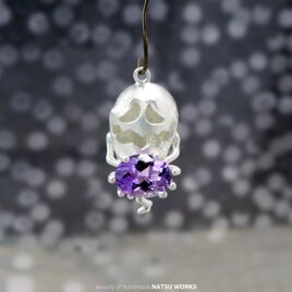 おばけのピアス / Gem & Ghost Charm 2026ハロウィン アメシスト
