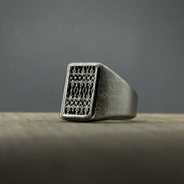 受注制作】 ツイストリング SILVER925 メンズ 編み込み エイジング加工