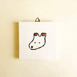 受注制作】ミニ原画「三日月」・イラスト・水彩・犬の絵・送料無料