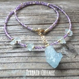 14kgf*Dolphin Ocean Bracelet ☆アクアマリン原石 | iichi 日々の