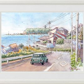 注文制作します 水彩画原画 江ノ電と桜 6 | iichi 日々の暮らしを
