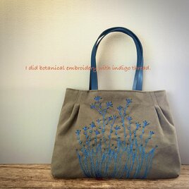 ハンドメイド　トートバッグ　ミナペルホネンタンバリン+アップリケ ミナペルホネン“tambourine”アップリケかばん | iichi 日々の暮らしを