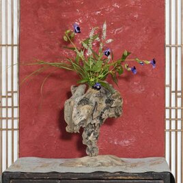 板流木と流木の花器、フラワーベース 一輪挿し 花瓶 wood vase 26ー