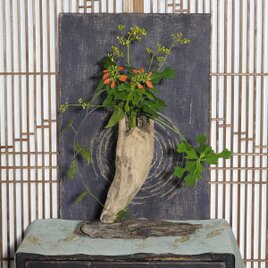 流木で描く山水画（L saiz） 流木アート、壁装飾、＃14 | iichi 日々