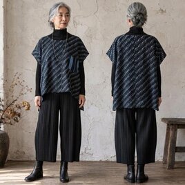 額007「お庭の池」着物・帯アート(中)ーインテリア/額/スタンド/壁掛け