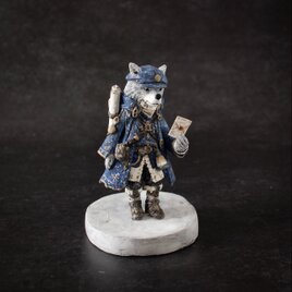 とんがり帽子の猫 - 塑像 | iichi 日々の暮らしを心地よくする