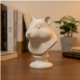 カナリアの3Dプリント ブックヌーク 白PLA 本棚インテリア | iichi