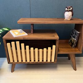 送料無料】 ローボード アングル形シェルフ 小物置き パイン