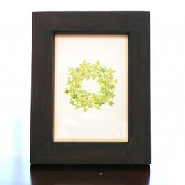 【原画】はっぱリース(オリジナル額入)