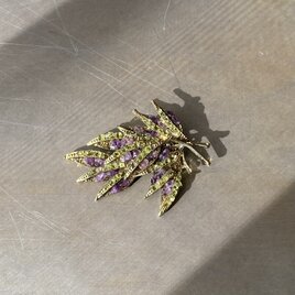 Vintage USA retro natural stone dragonfly brooch | iichi 日々の