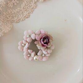 染め布花＊ナチュラルなひなぎくのリース | iichi 日々の暮らしを