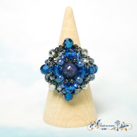 天然石ダガーキャップピアス＊ブルーアゲート | iichi 日々の暮らしを